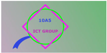 Vận dụng trang 161 Tin học 10 Cánh diều: Em hãy thiết kế logo “10A5 ICT GROUP” như Hình 17.