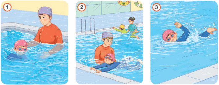 Trả lời câu hỏi Bài 5: Nhật kí tập bơi Tiếng Việt lớp 3 - Sách mới Kết nối tri thức (ảnh 4)