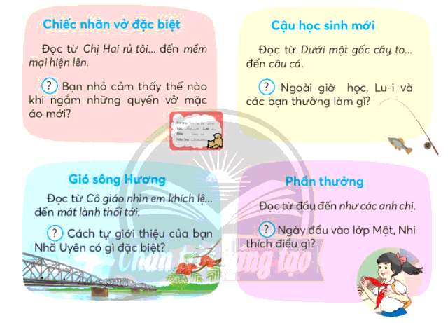 Trả lời câu hỏi Ôn tập giữa học kì 1 Tiếng Việt lớp 3 - Sách mới Chân Trời Sáng Tạo