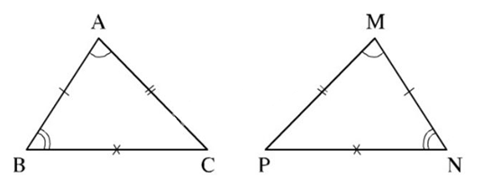 Hai tam giác bằng nhau khi và chỉ khi chúng có diện tích bằng nhau đúng hay sai?