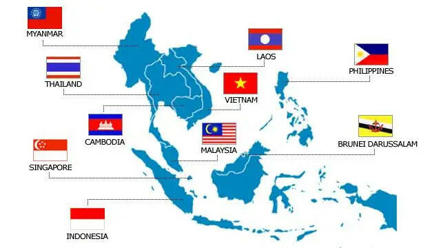 Khu vực Đông Nam Á không tiếp giáp với