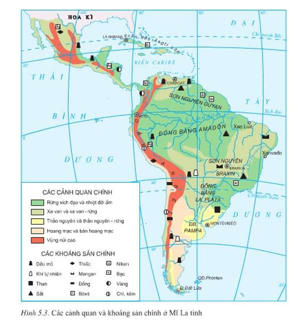 Loại khoáng sản nổi bật của Mĩ Latinh là?
