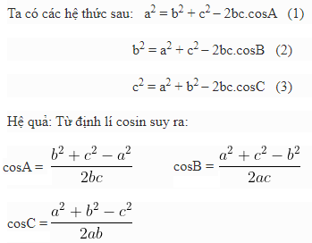 Lý thuyết các hệ thức lượng trong tam giác và giải tam giác (ảnh 2)