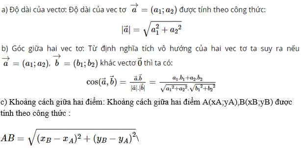 Lý thuyết tích vô hướng của hai vectơ (ảnh 4)