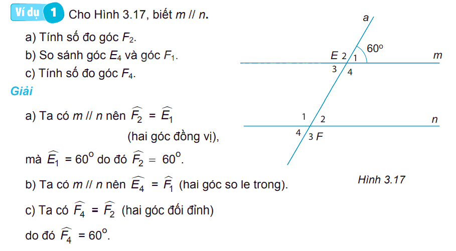 Lý thuyết Toán 7 Bài 10 Tiên đề Euclid. Tính chất của hai đường thẳng song song