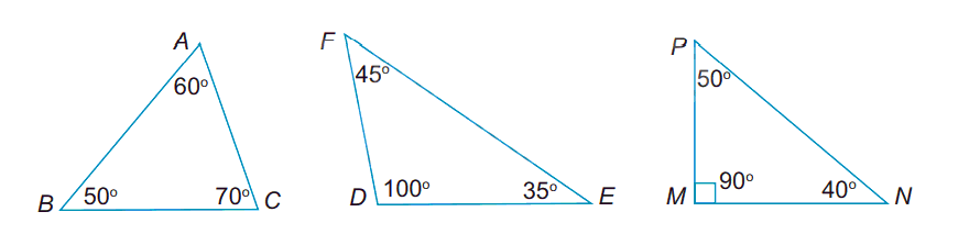 Lý thuyết Toán 7 Bài 12 Tổng các góc trong một tam giác