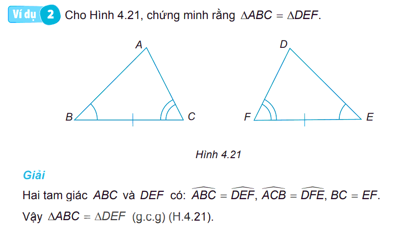 Lý thuyết Toán 7 Bài 14 Trường hợp bằng nhau thứ hai và thứ ba của tam giác