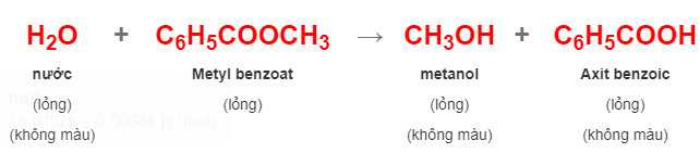 Metyl benzoat có công thức là