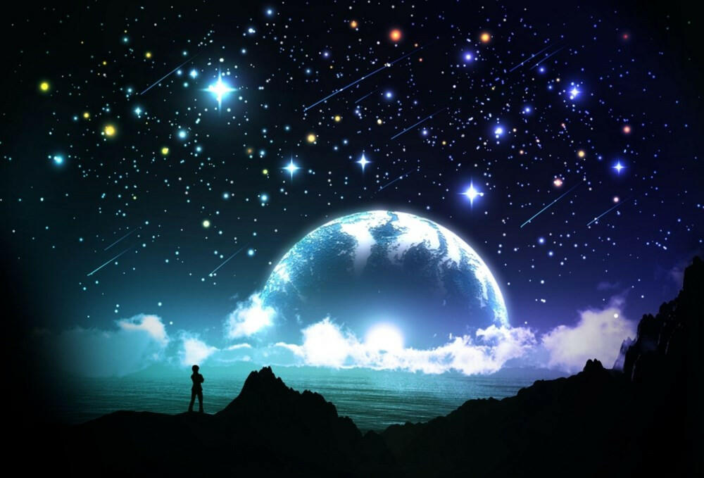 Nêu ấn tượng chung về khung cảnh bầu trời đêm hiện lên qua trí tưởng tượng của nhân vật "tôi" (Bài Ngàn sao làm việc)