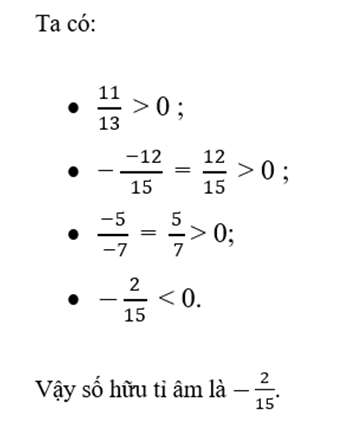 Nêu ba cách viết của số hữu tỉ âm 3 phần 5 và biểu diễn số hữu tỉ đó trên trục số (ảnh 12)