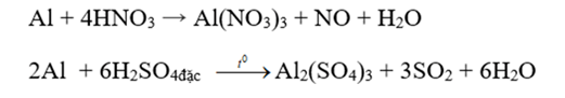 Nhôm có đầy đủ tính chất hóa học của kim loại như:  - Tác dụng với phi kim:  + Al tác dụng với O2 tạo thành nhôm oxit. (ảnh 7)