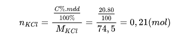 Nêu cách tính số mol theo khối lượng và theo thể tích (ảnh 11)