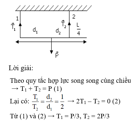 Nêu quy tắc tổng hợp hai lực song song cùng chiều (ảnh 10)