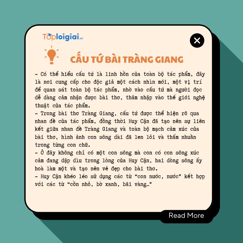 Cấu tứ bài Tràng Giang