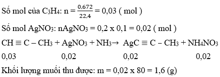 Phản ứng giữa Propin + AgNO3 / NH3 có xảy ra hay không?  (Hình 10)