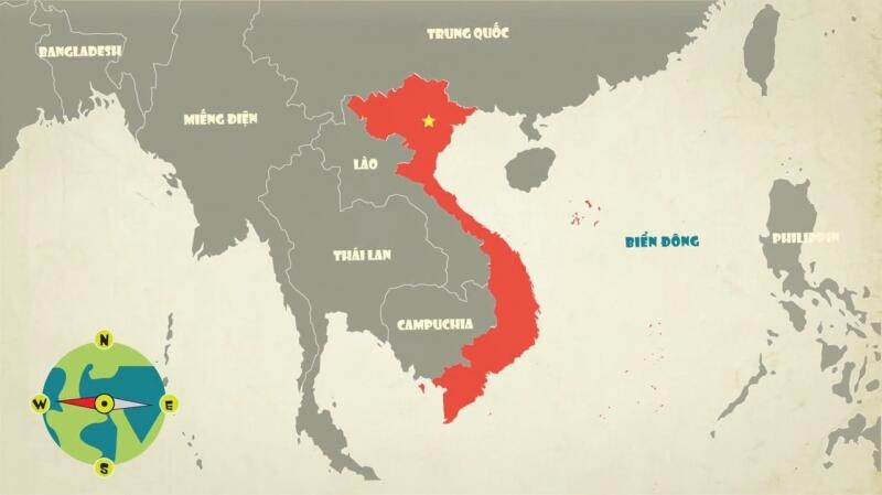 Hình ảnh phạm vi lãnh thổ Việt Nam Địa lí 8 Cánh Diều Bài 1 hình 2