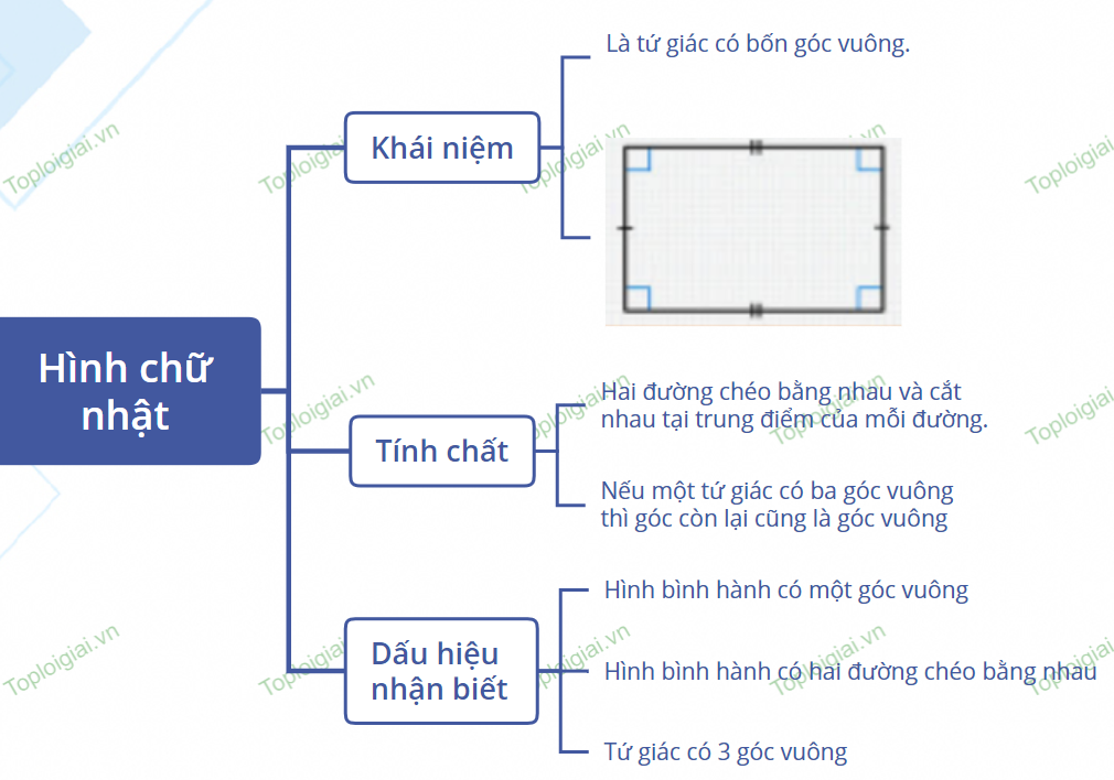 Sơ đồ tư duy Toán 8 chương 3: Tứ giác