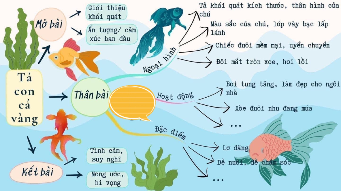 Sơ đồ tư duy tả con Cá Vàng