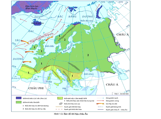 Soạn Địa 7 Bài 1: Vị trí địa lí, phạm vi và đặc điểm tự nhiên Châu Âu - Cánh Diều (ảnh 3)