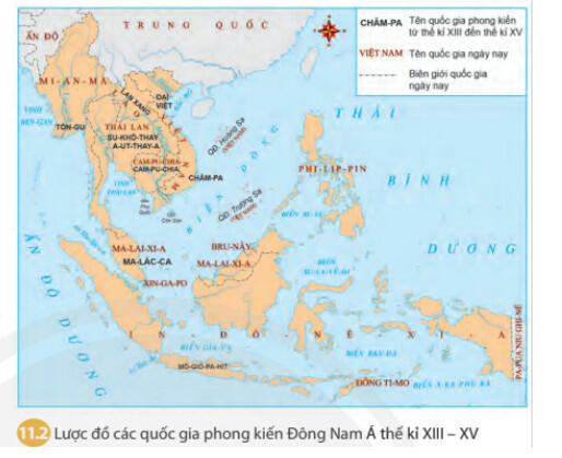 Soạn Sử 7 Bài 11: Khái quát về Đông Nam Á từ nửa sau thế kỉ X đến nửa đầu thế kỉ XVI - Chân trời sáng tạo