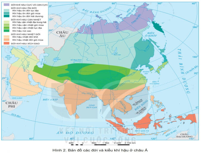 Tại sao khí hậu châu Á phân hóa rất đa dạng?