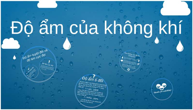 Tại sao không khí có độ ẩm?