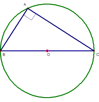 Tâm của đường tròn ngoại tiếp tam giác vuông nằm ở