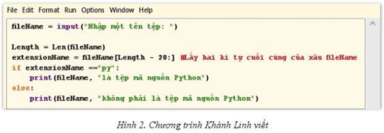 Bài 2 trang 99 Tin học 10 Cánh diều: Tên tệp thường gồm hai phần: phần tên và phần mở rộng được ngăn cách nhau bởi dấu chấm. Ví dụ, các tệp chương trình Python có phần mở rộng là “py”, các tệp văn bản có phần mở rộng là “doc” hoặc “docx”