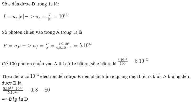 [CHUẨN NHẤT] Theo thuyết lượng tử ánh sáng, phát biểu nào sau đây là sai? (ảnh 10)