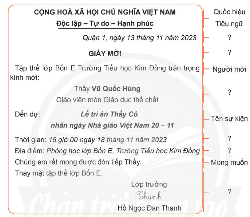 Tiếng Việt 4 Chân trời sáng tạo Tập 1: Viết giấy mời