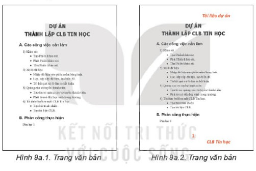 Soạn Tin học 8 Kết nối tri thức Bài 9a: Tạo đầu trang, chân trang cho văn bản 