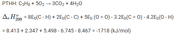 Tính biến thiên enthalpy của phản ứng đốt cháy 1 mol ethanol và 1 mol khí gas (ảnh 2)