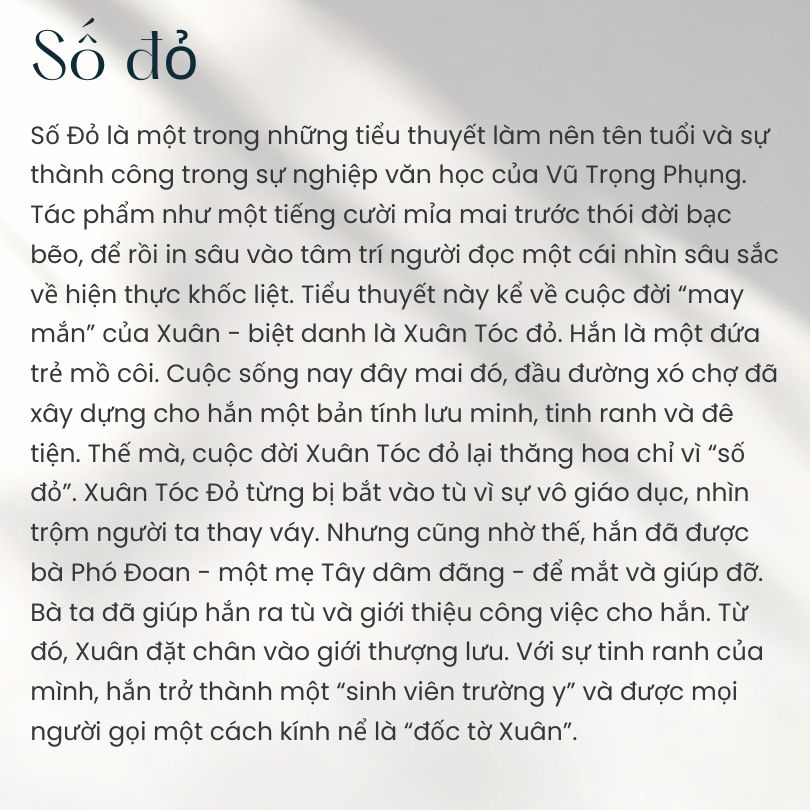 Tóm tắt truyện Số đỏ của Vũ Trọng Phụng