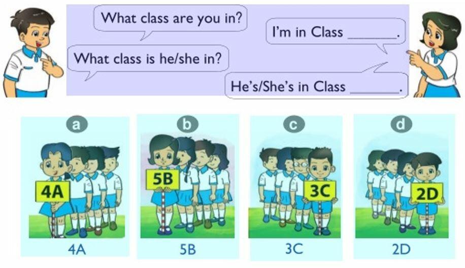 Trả lời câu hỏi Which class are you in?