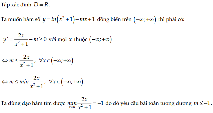 Trắc nghiệm hàm số đồng biến nghịch biến lớp 12 có đáp án (ảnh 23)