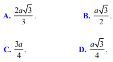 Trắc nghiệm khoảng cách giữa hai đường thẳng chéo nhau có đáp án (ảnh 13)