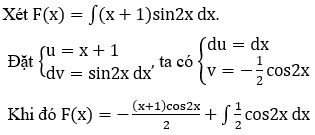 Trắc nghiệm tìm nguyên hàm bằng phương pháp từng phần có đáp án (ảnh 11)