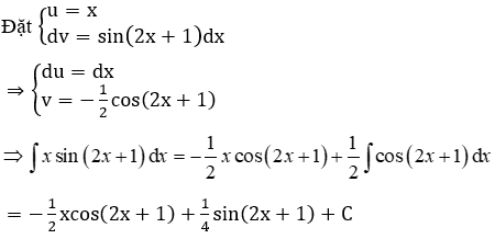 Trắc nghiệm tìm nguyên hàm bằng phương pháp từng phần có đáp án (ảnh 13)