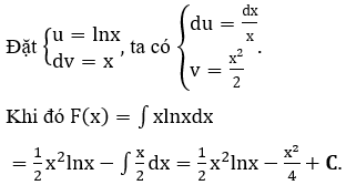 Trắc nghiệm tìm nguyên hàm bằng phương pháp từng phần có đáp án (ảnh 17)