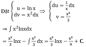 Trắc nghiệm tìm nguyên hàm bằng phương pháp từng phần có đáp án (ảnh 23)