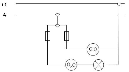 Vẽ sơ đồ lắp đặt mạch điện gồm 2 cầu chì 1 ổ cắm 1 công tắc điều khiển 1 bóng đèn