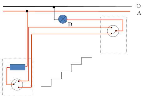 Vẽ sơ đồ mạch điện 2 công tắc 3 cực điều khiển 1 đèn (ảnh 5)