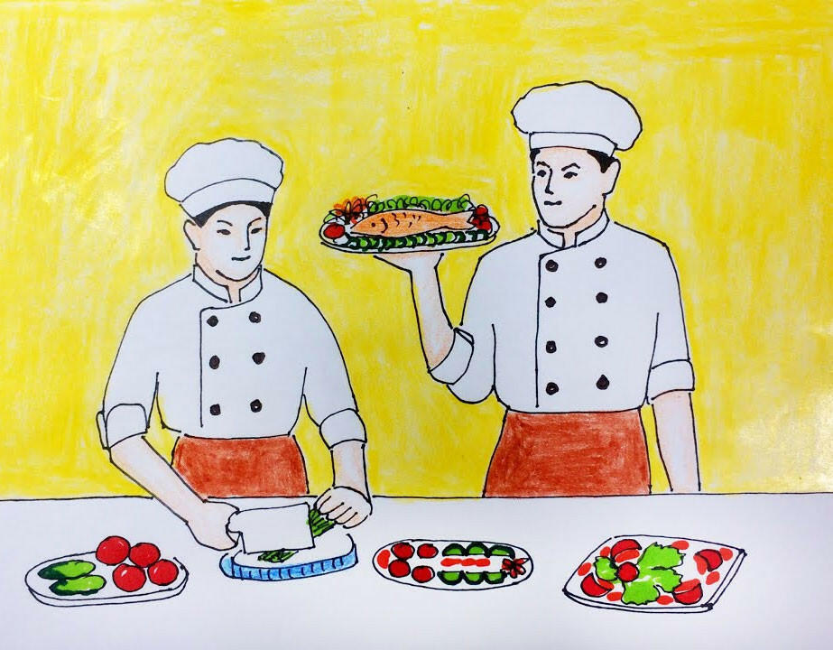 Vẽ tranh ƯỚC MƠ CỦA EM  Ước mơ làm Đầu Bếp  KC art 3  YouTube