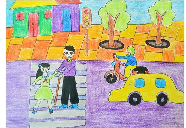 Vẽ tranh về đề tài an toàn giao thông lớp 3 xuất sắc nhất