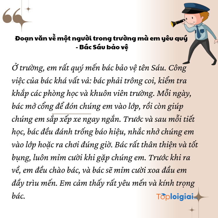 [TOP 5] Viết đoạn văn về một người trong trường mà em yêu quý