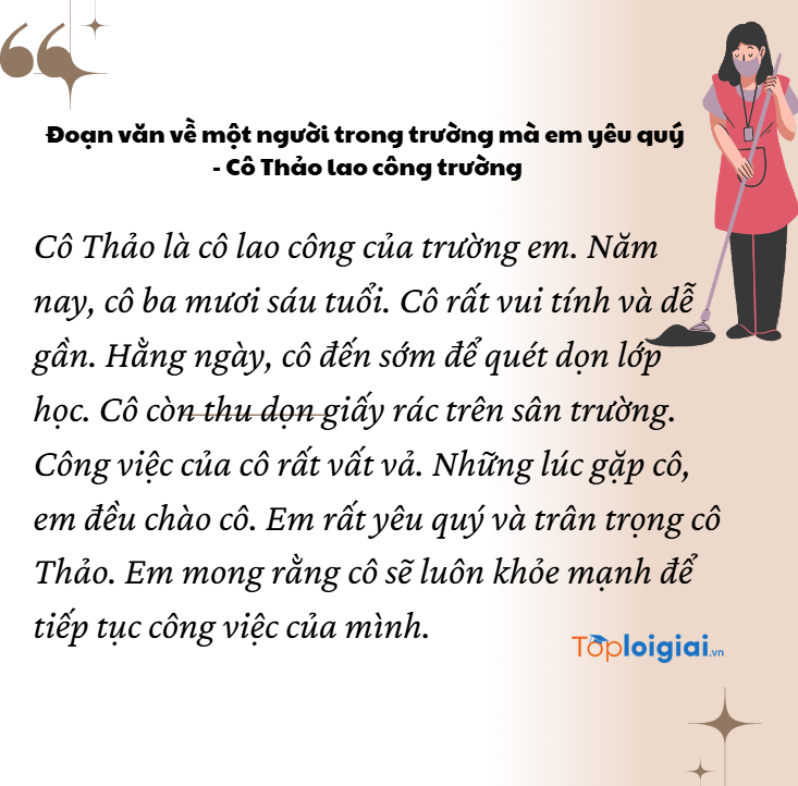[TOP 5] Viết đoạn văn về một người trong trường mà em yêu quý