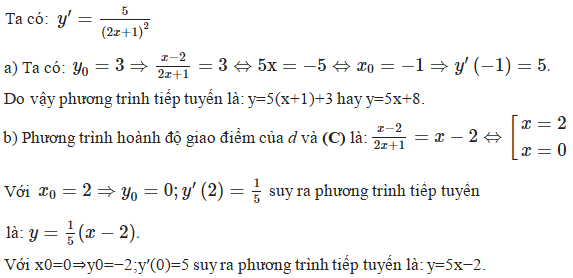 [CHUẨN NHẤT] Viết phương trình tiếp tuyến tại 1 điểm (ảnh 6)