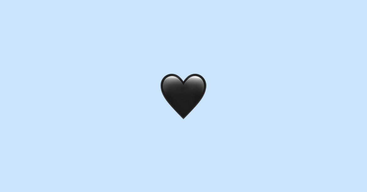 Trái tim màu đen đại diện cho tình yêu đơn phương