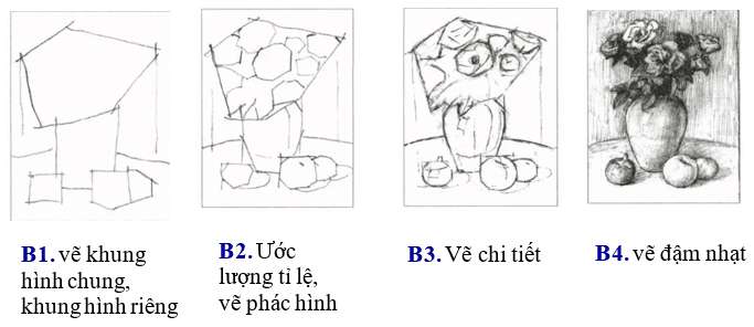Soạn Mĩ thuật lớp 7 Bài 11+12: Vẽ theo mẫu – Lọ hoa và quả (ảnh 2)