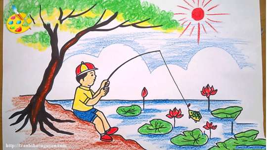 Soạn Mĩ thuật lớp 8 Bài 3: Vẽ tranh – Phong cảnh mùa hè (ảnh 3)